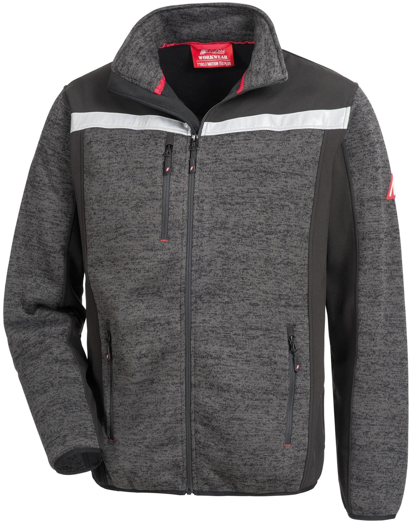 NITRAS SAFETY softshelljacke motion tex plus 7192 knitted softshell jacket. motion tex plus black