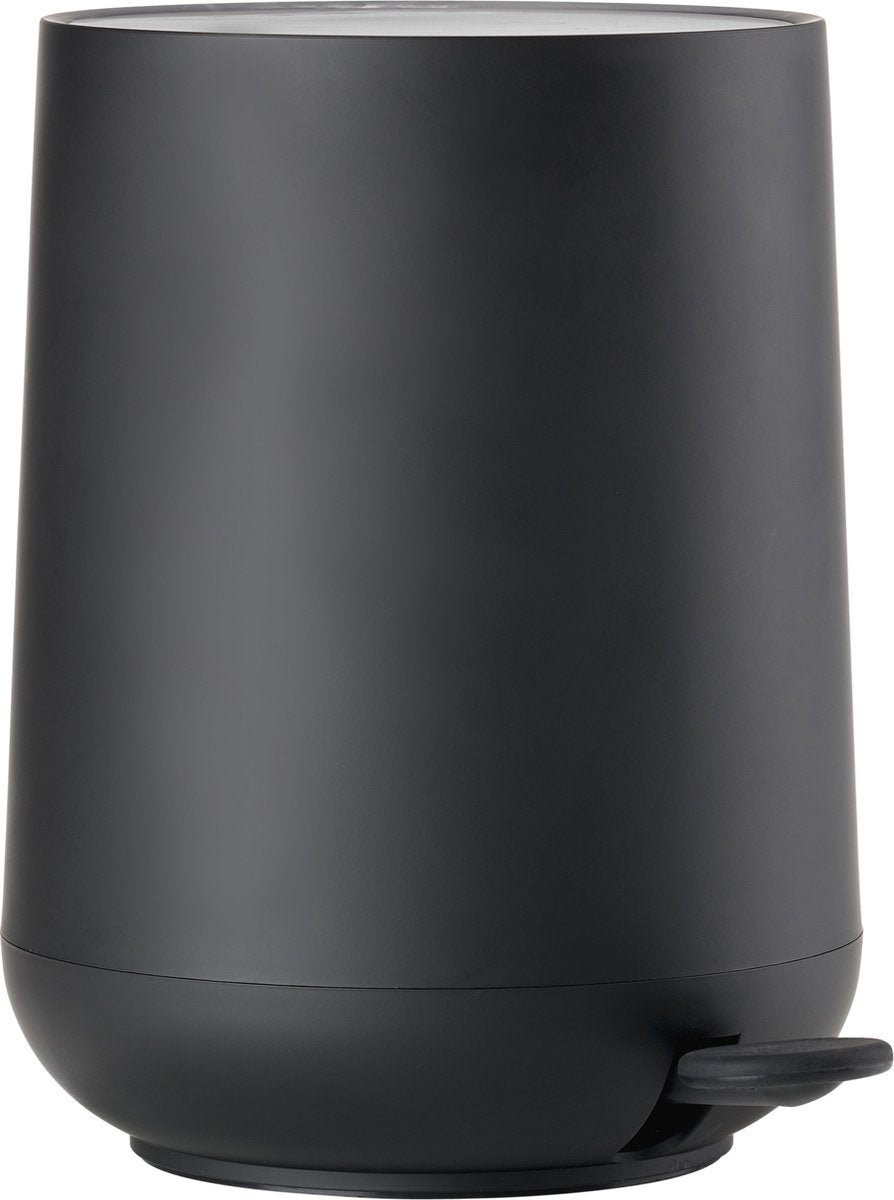 Zone Denmark nova pedaalemmer - prullenbak badkamer softclose - afvalemmer klein - toilet badkamer accessoires - kunststof - 5 liter - 29 x 23 cm - zwart