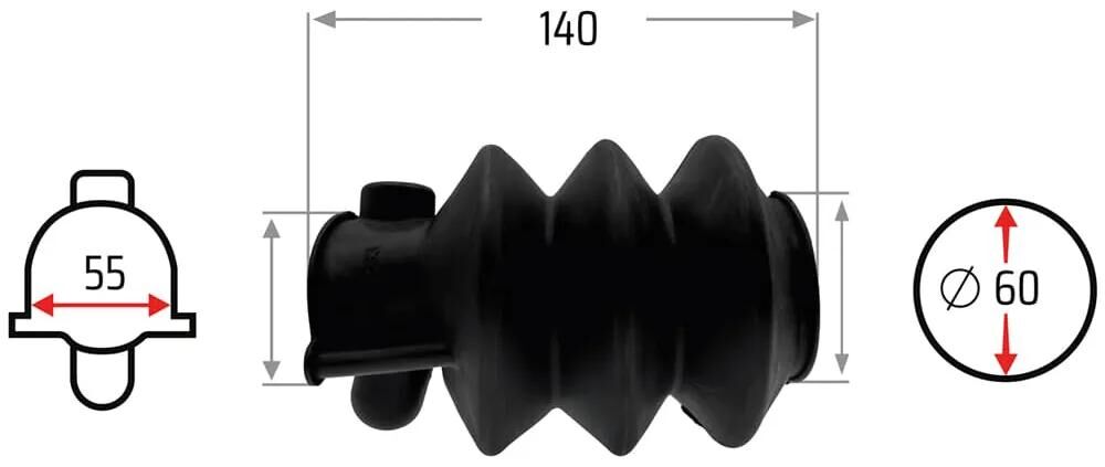 NB PARTS faltenbalg bellows 55 62 mm nb-parts