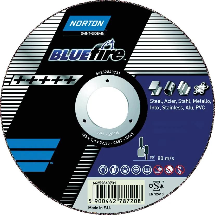 NORTON trennscheibe blue fire cutting discs 76x1.0x10 m blue fire