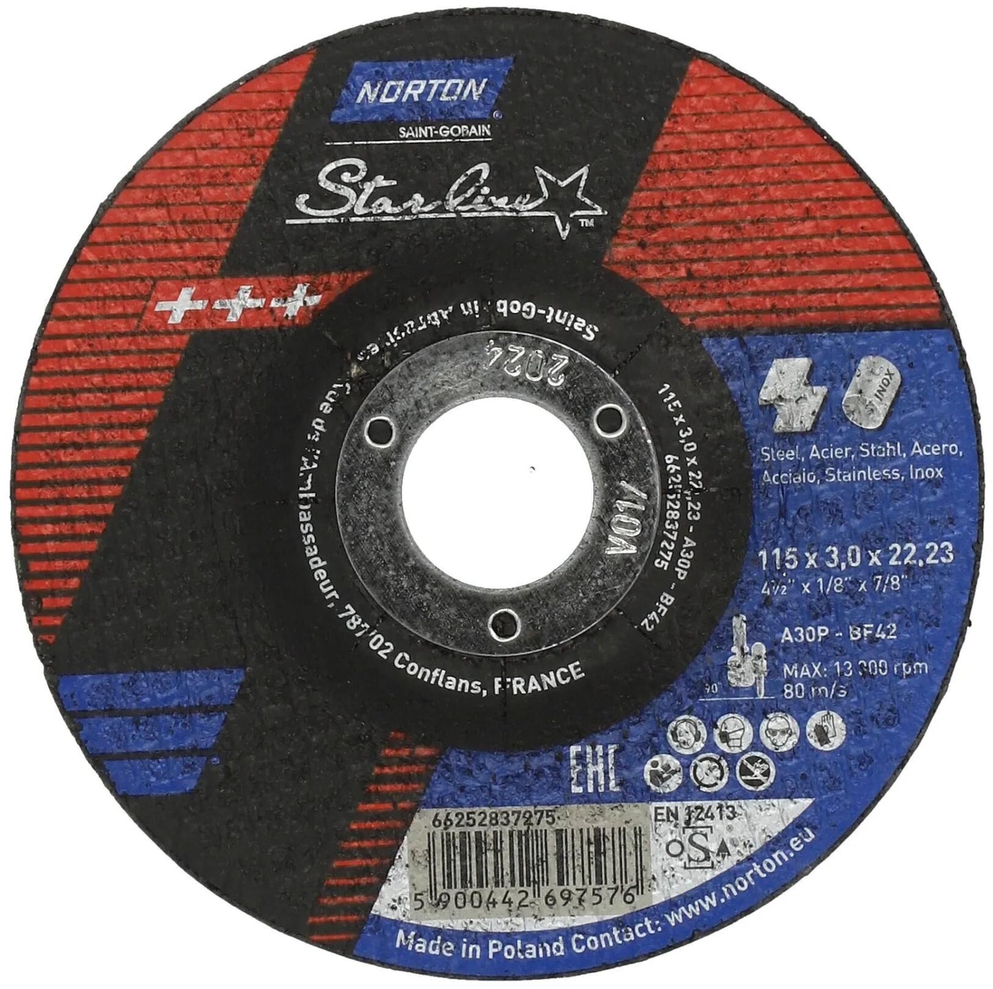 NORTON trennscheibe starline cutting disc 115x3.0