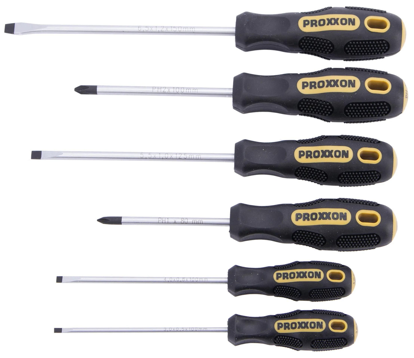 PROXXON schraubendrehersatz flex dot screw driver sets 6-te. schl. + phillips