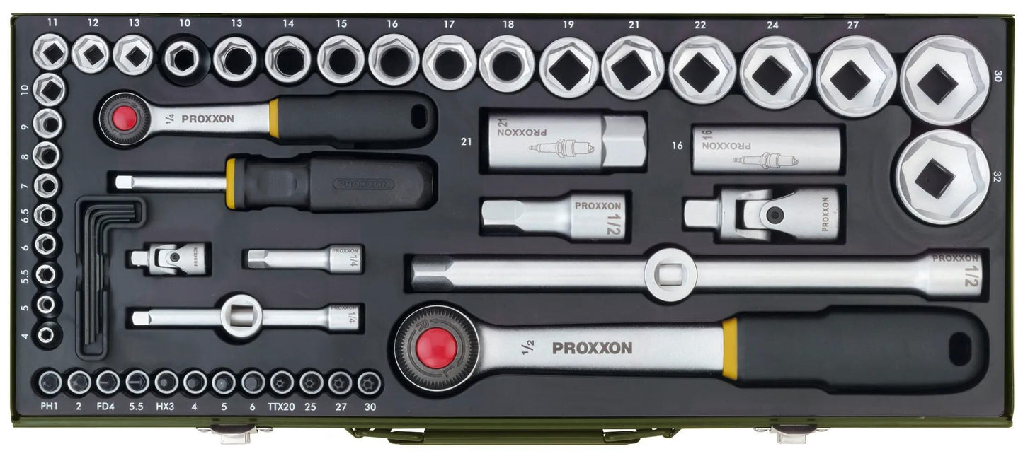 PROXXON steckschlüsselsatz socket wrench set 56-t.