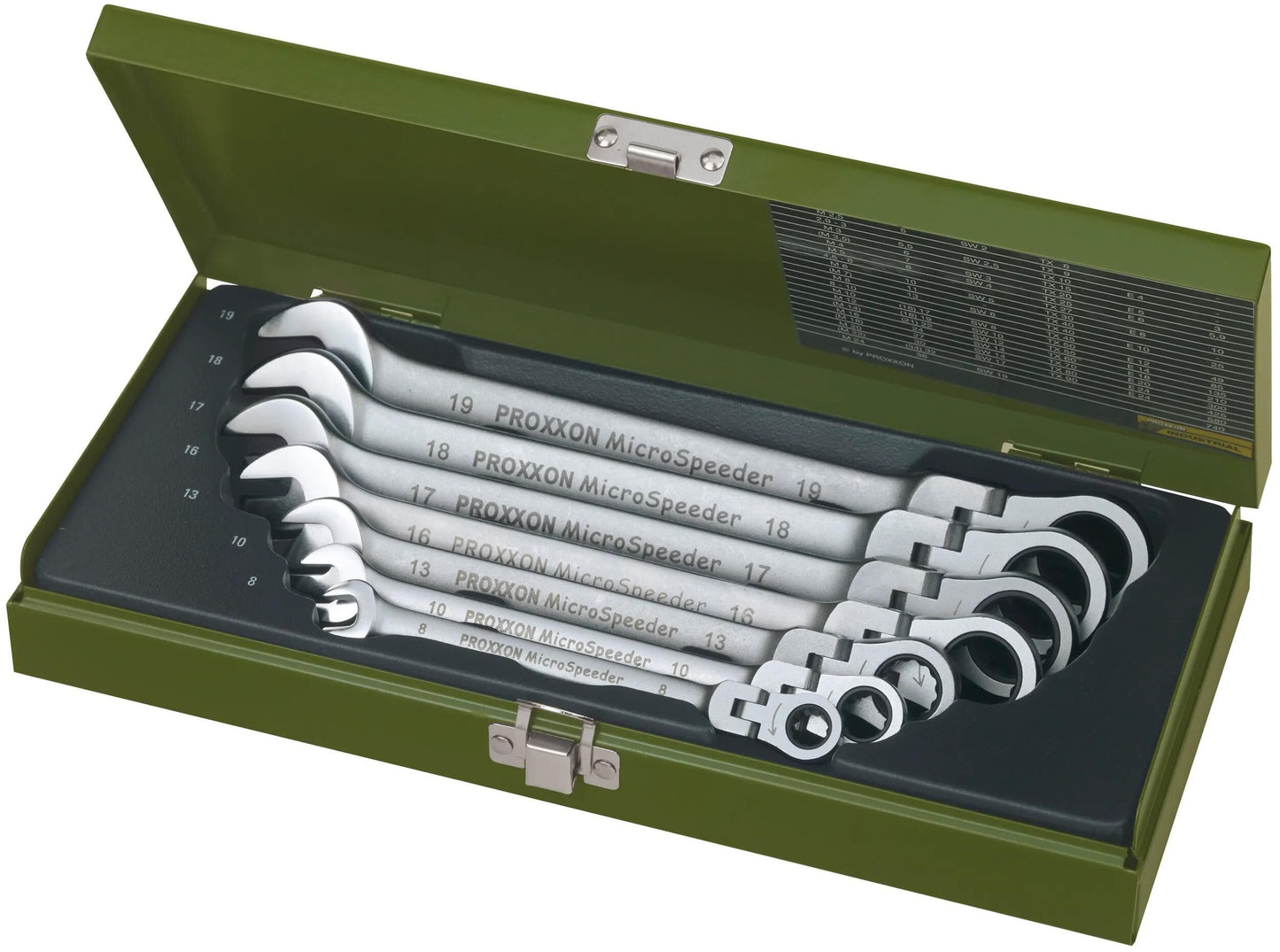 PROXXON ratschenschlüsselsatz microspeeder ratchet wrench set 7-piece