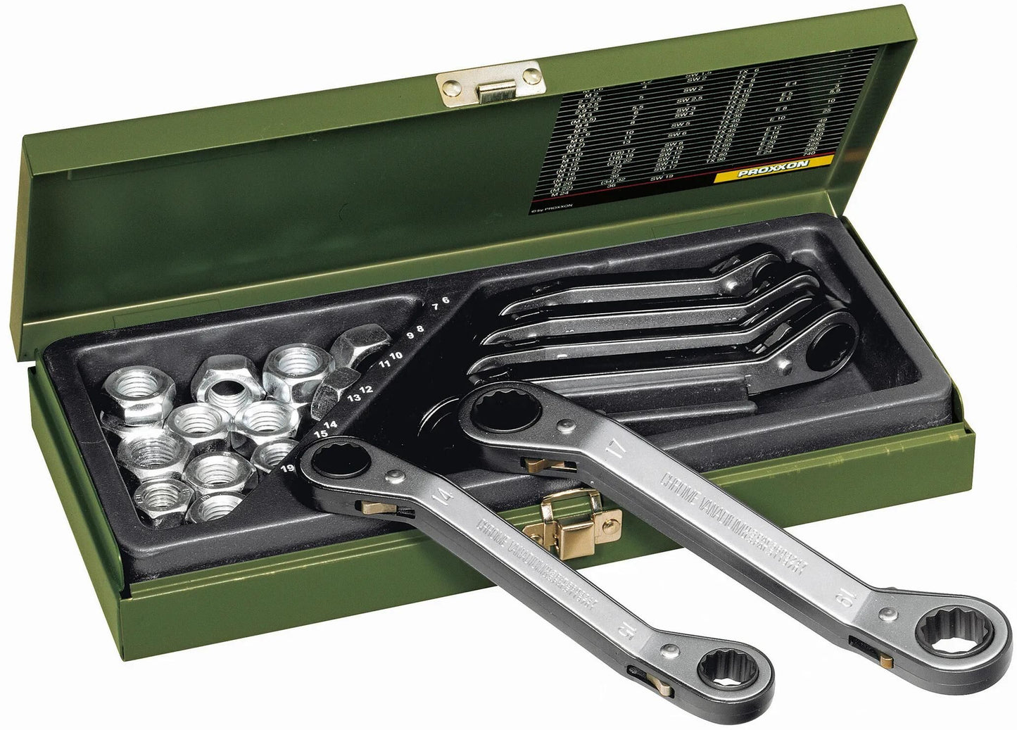 PROXXON ratschenschlüsselsatz speeder do-ring ratchet set ,reversible,6-piec
