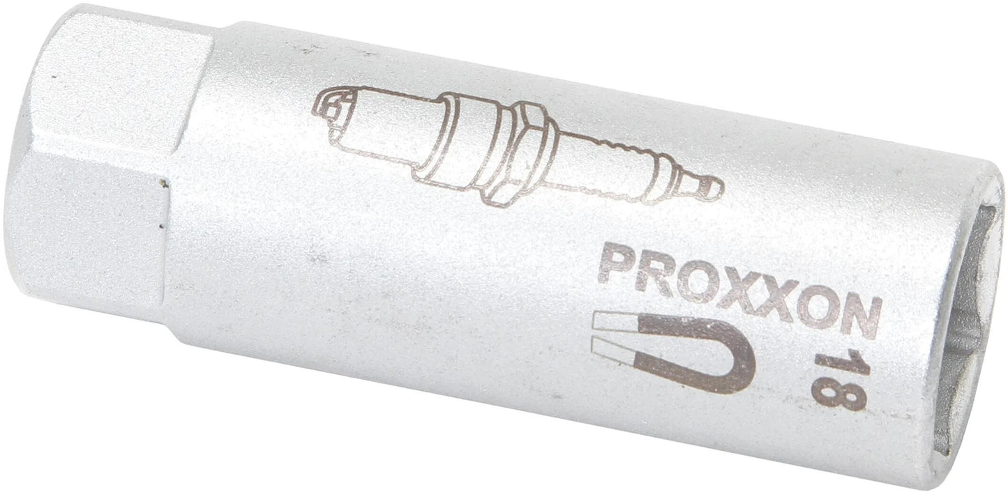 PROXXON zündkerzen-steckschlüsseleinsatz 1 2 end plug insert with magnets 18 mm proxxo