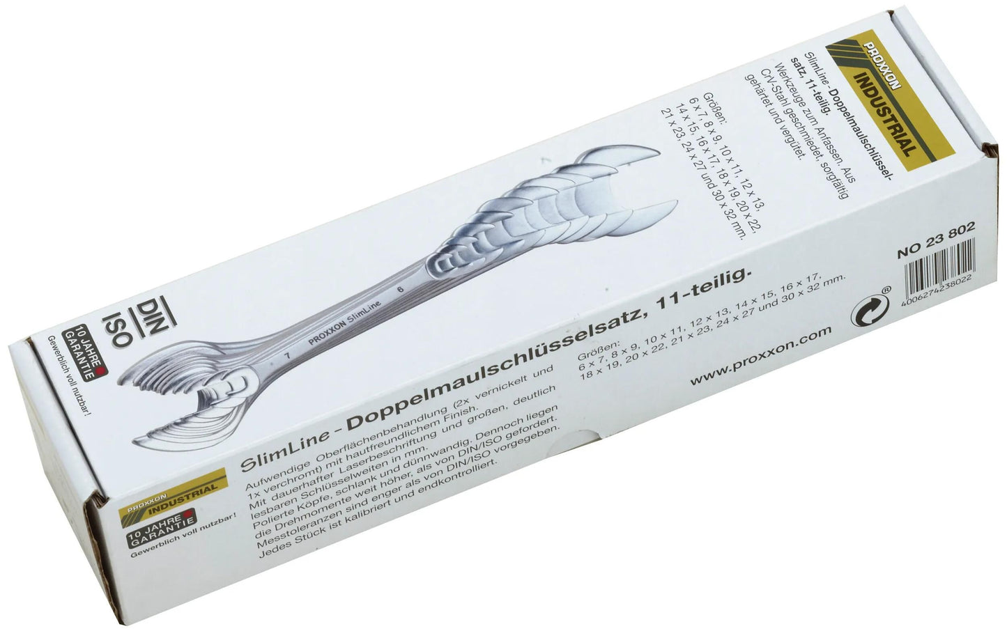 PROXXON doppelmaulschlüsselsatz double-jaw wrench set 11-piece