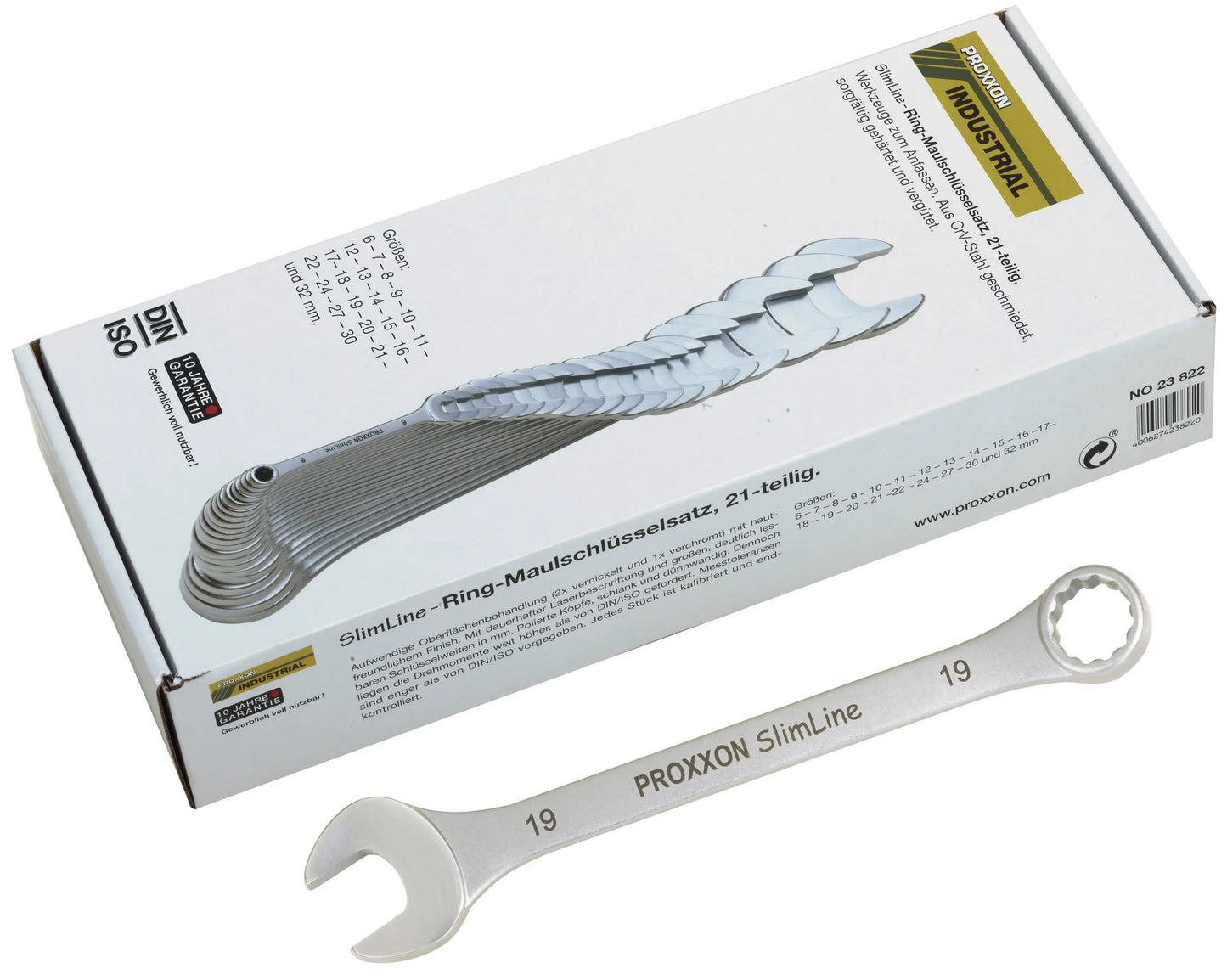 PROXXON ringmaulschlüsselsatz slimline ring spanner set 21-piece