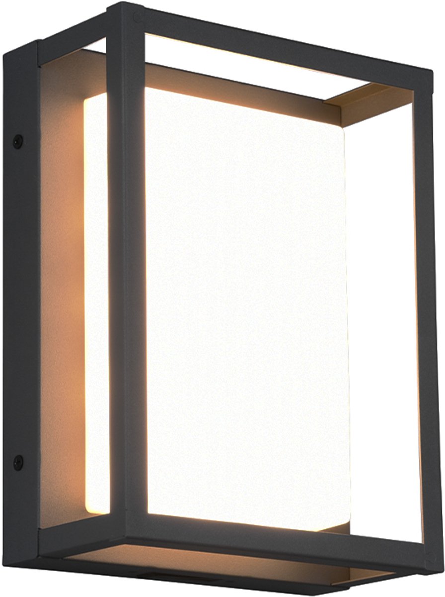 TRIO witham - wandlamp - antraciet - incl. 1x smd 10,5w - lichtkleur instelbaar - buitenverlichting - ip54