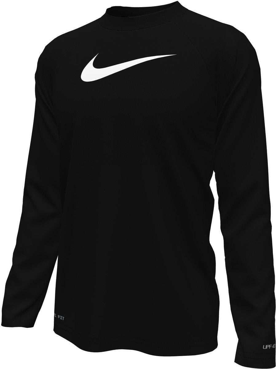 Nike swimwear - t-shirt lm - maat 122 128 - meisjes - zwart -