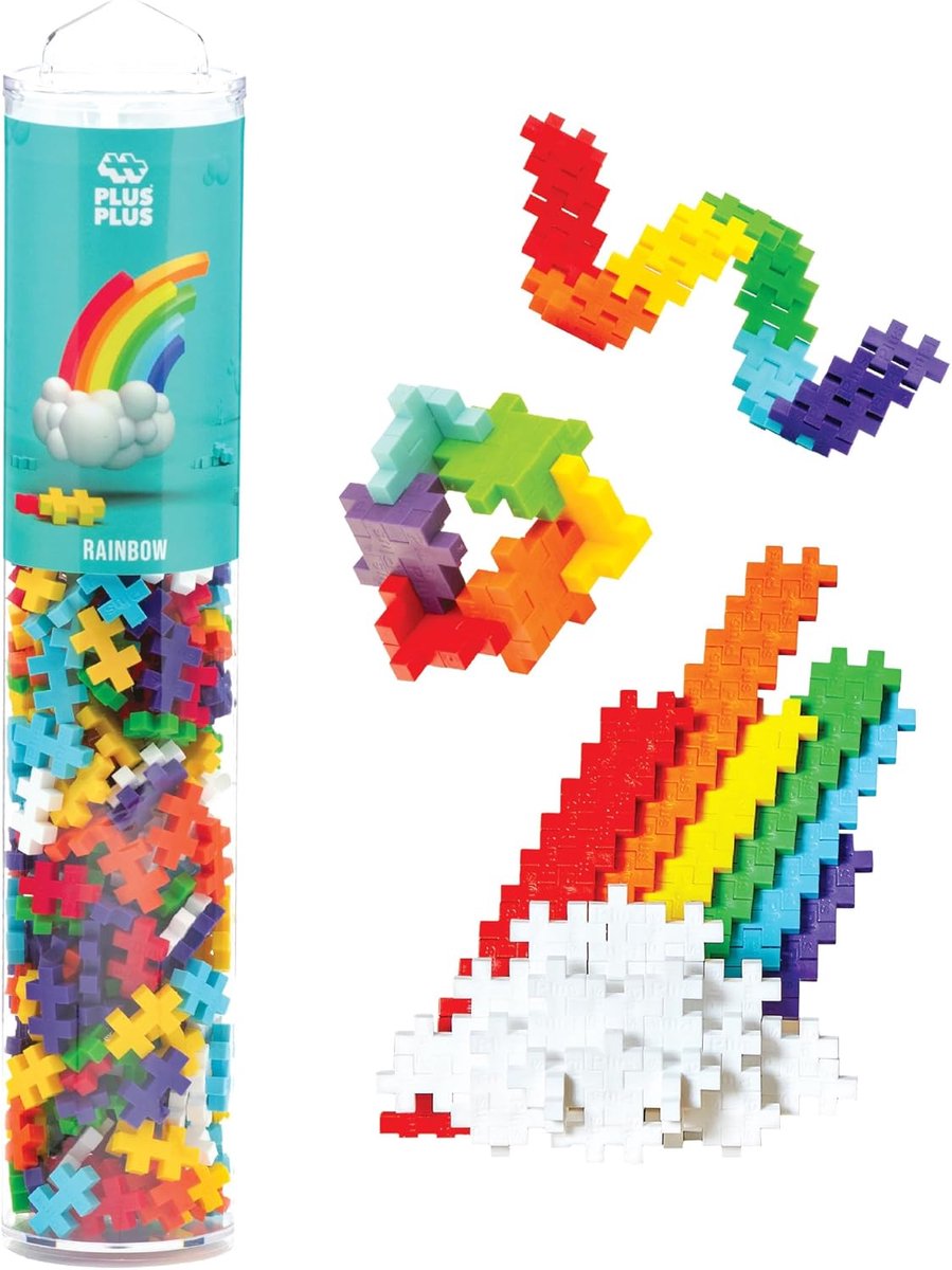 Plus-Plus tube regenboog 240 delige bouwset - 4262 - bouwspeelgoed - constructiespeelgoed - set met bouwstenen - vanaf 5 jaar