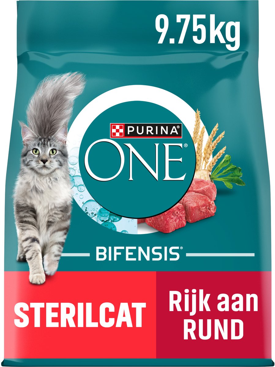 Purina One sterilcat - kattenvoer droogvoer - rund tarwe - 9.75 kg