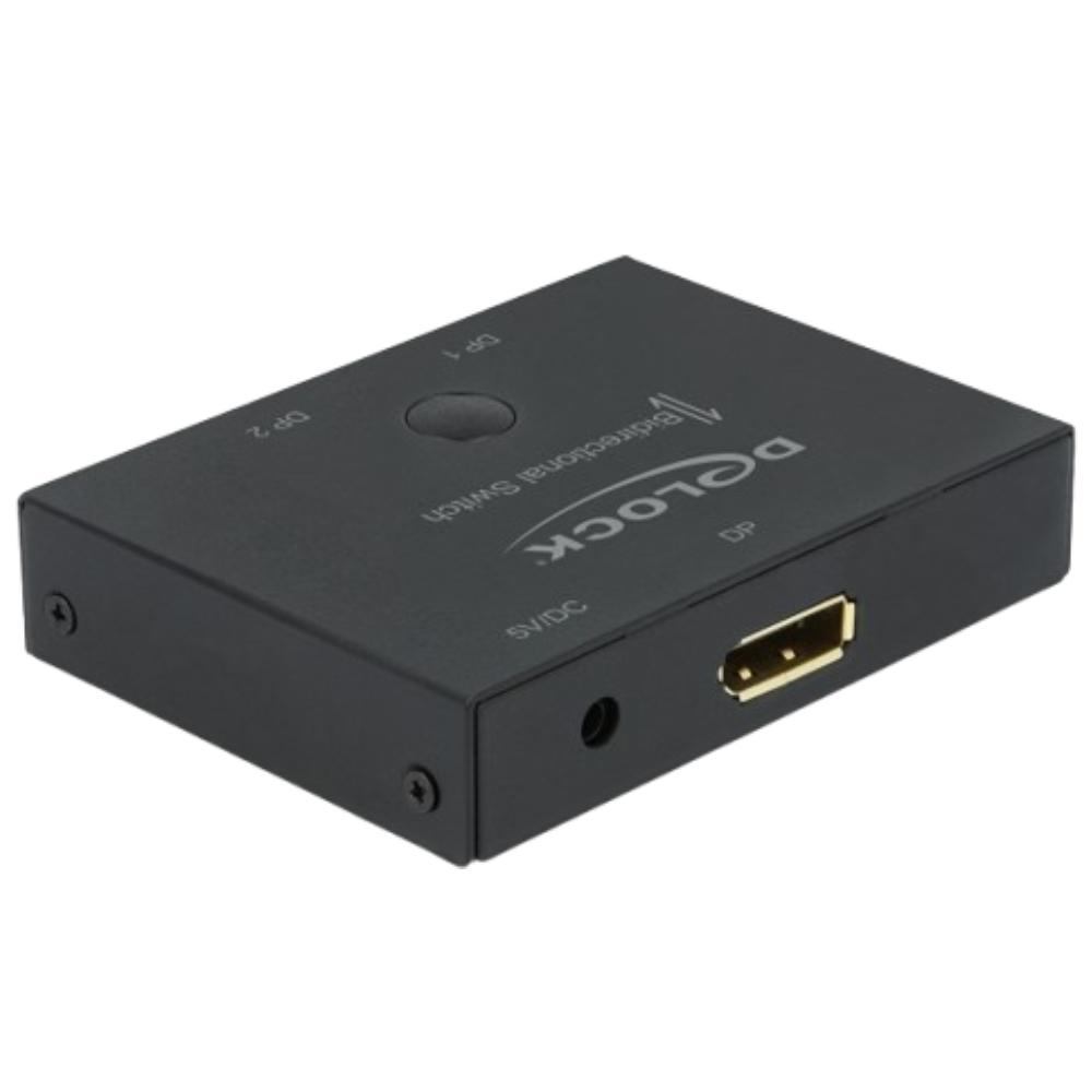Delock DisplayPort Switch, bidirectioneel, 8K 30 Hz.