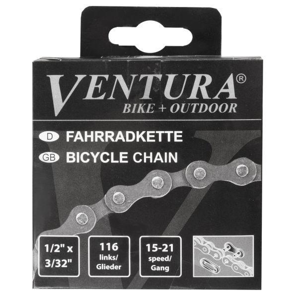 Ventura Ketting 6 7 speed 1 2 x 3 32 116 schakels - inclusief sluitschakel