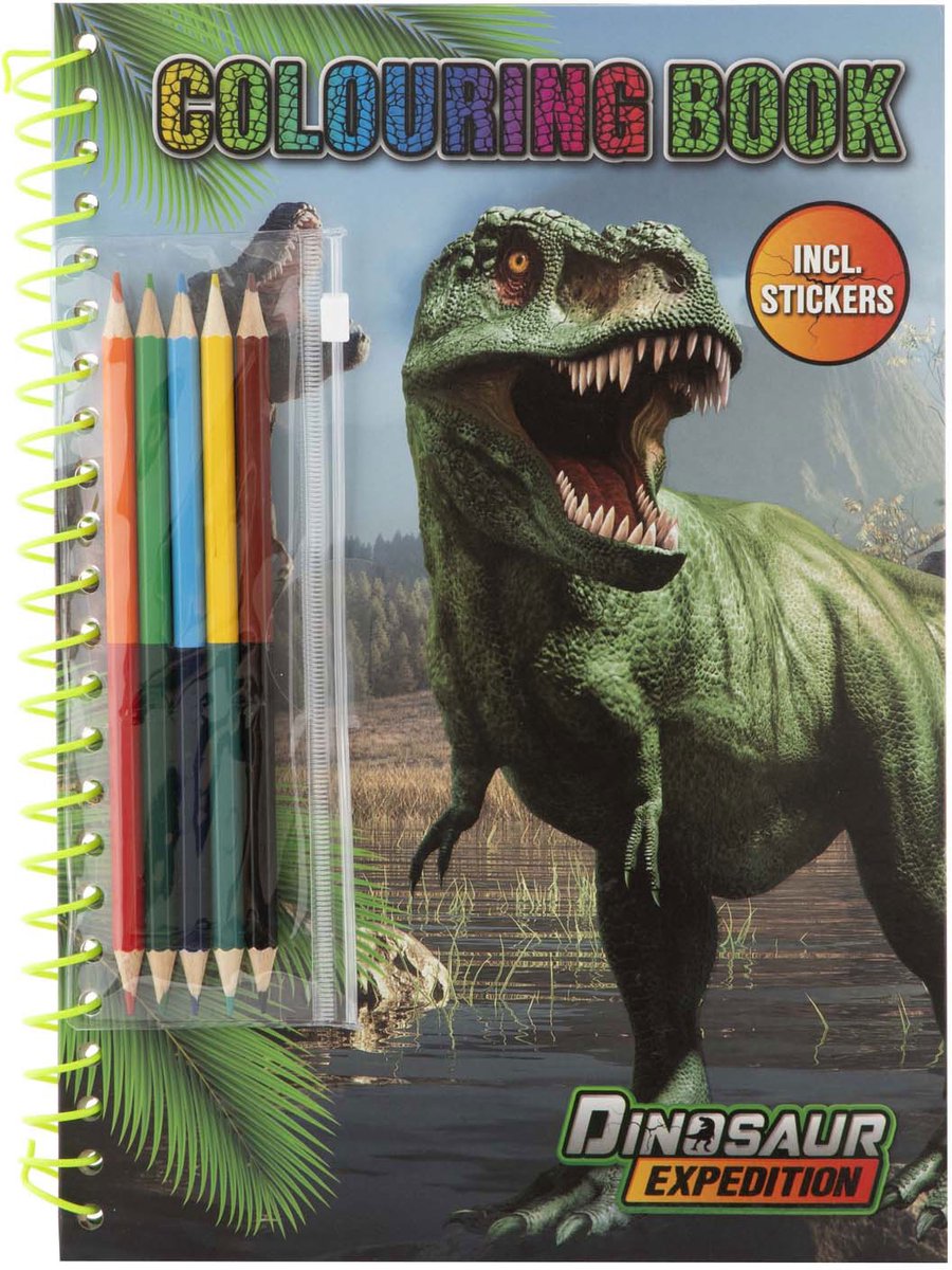 Creative Craft Group Dino kleurboek met potloden