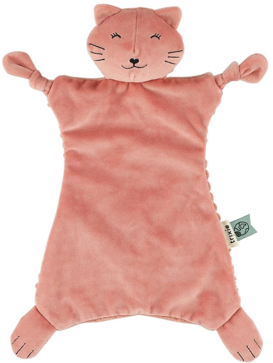 Trixie baby knuffeldoekje mrs. cat – 0m+ – met fopspeenlus – gerecycleerde stof
