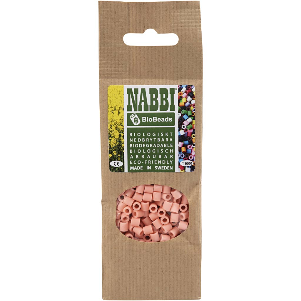 Creativ Company Https: www.cchobby.nl biobeads-van-nabbi-afm-5x5-mm-gatgrootte-2-5-mm-medium-salmon-051-1000-stuk-1-doos