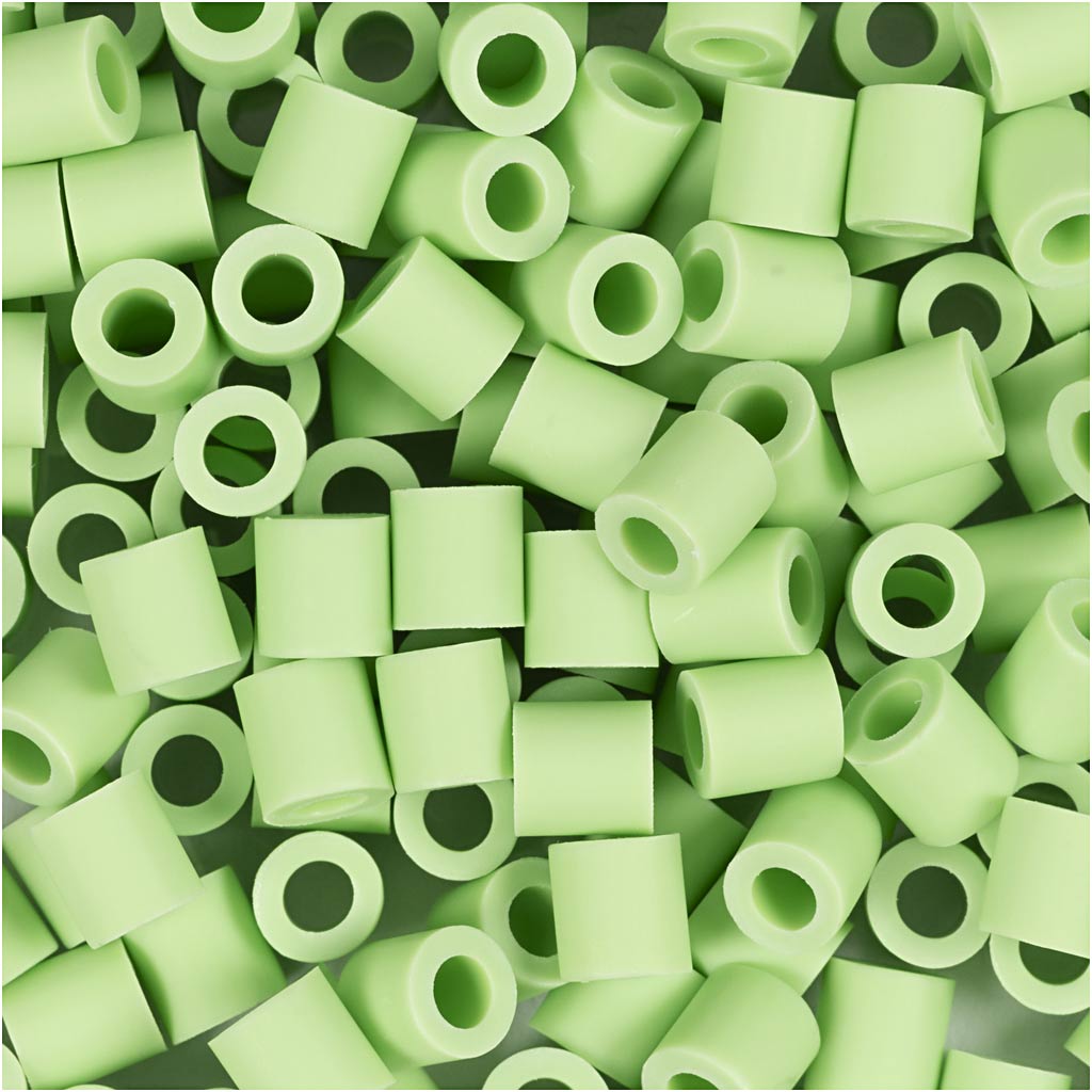 Creativ Company Https: www.cchobby.nl biobeads-van-nabbi-afm-5x5-mm-gatgrootte-2-5-mm-medium-pastel-groen-1000-stuk-1-doos