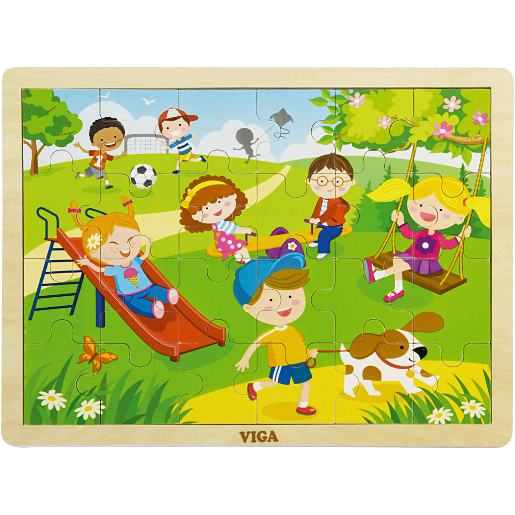 Vigatoys Https: www.cchobby.nl viga-seizoenen-viga-houten-puzzel-de-seizoenen-lente-afm-30x22-5-cm-24-delen-1-stuk