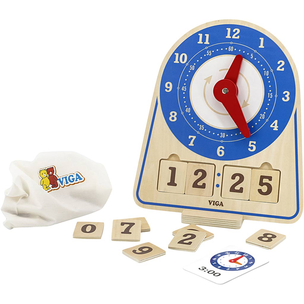Vigatoys Https: www.cchobby.nl viga-leerklok-h-28-cm-l-26-cm-b-13-1-stuk