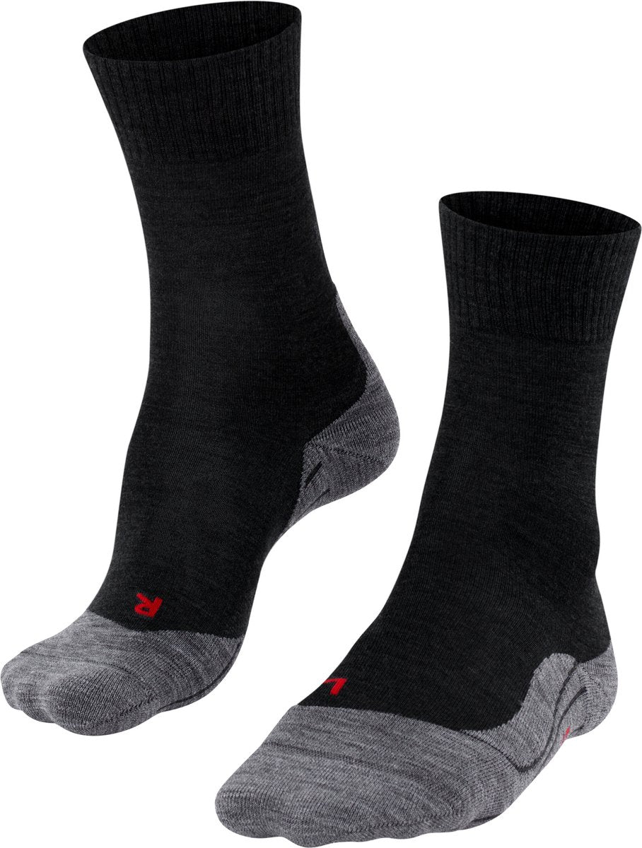 FALKE tk5 anti-blaar dun wol functioneel materiaal wandelsokken heren zwart - maat 44-45