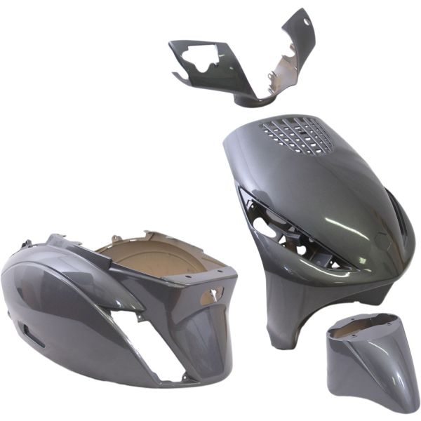 Edge Plaatset 4-delig voor piaggio zip zip 2000 2t 4t vanaf bouwjaar 2000 - anthraciet