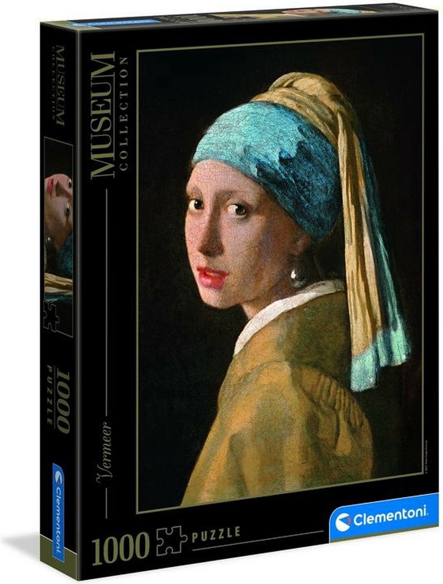 Nee Clementoni puzzel museum girl with pearl e.v. 1000 stuks
