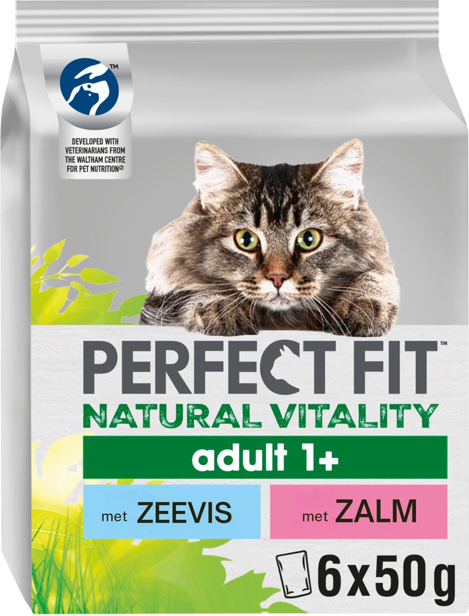 Perfect Fit kattenvoer 1+ - zalm zeevis maaltijdzakjes- 36x50g