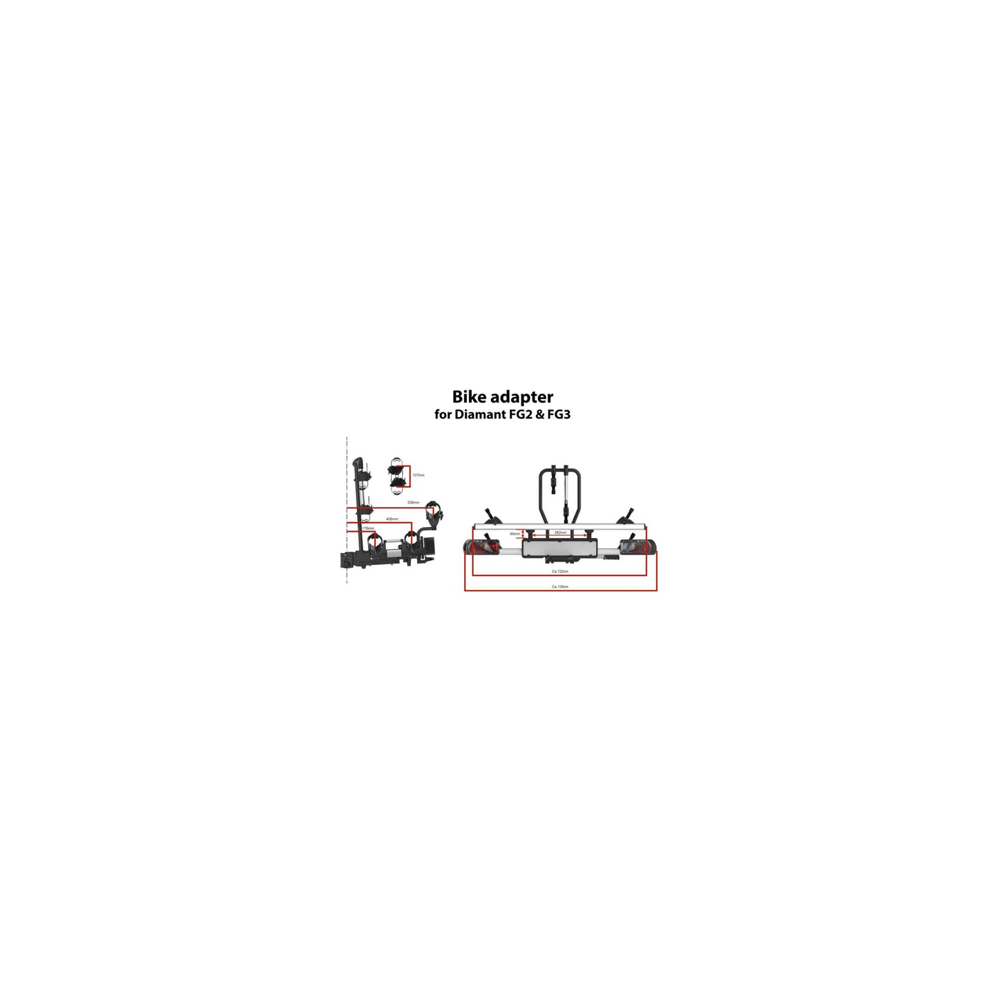 Tradekar International BV Pro user diamant fg2 trekhaak fietsendrager nm 2 fiets