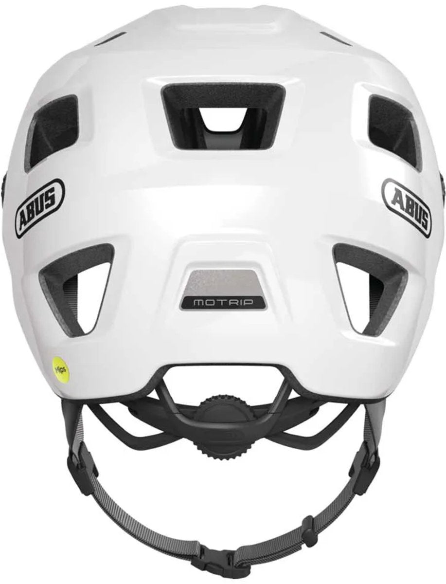 ABUS Fietshelm motrip mips shiny white l - 57-61 cm - wit - geschikt voor gebruik op mountainbikes - 380 g