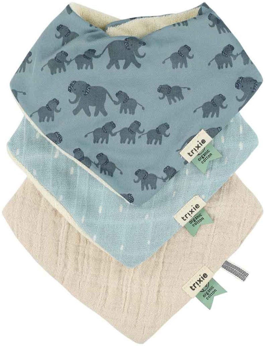 Trixie Bandana slab 3-pack mix - enchanting elephant