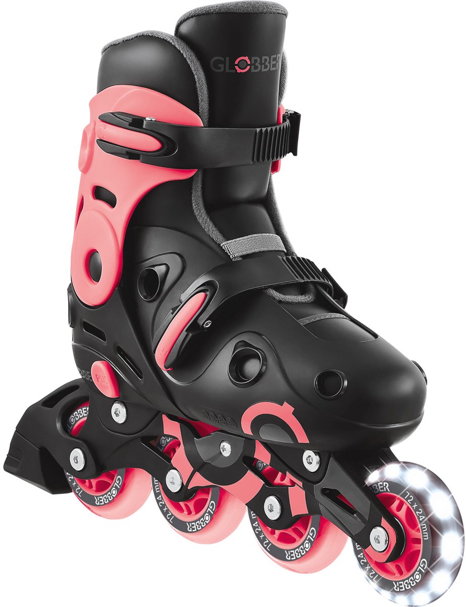 Globber Inline skates - go skate pink- roze - verstelbaar 34-37 - lichtgevende wielen - vanaf 5jaar