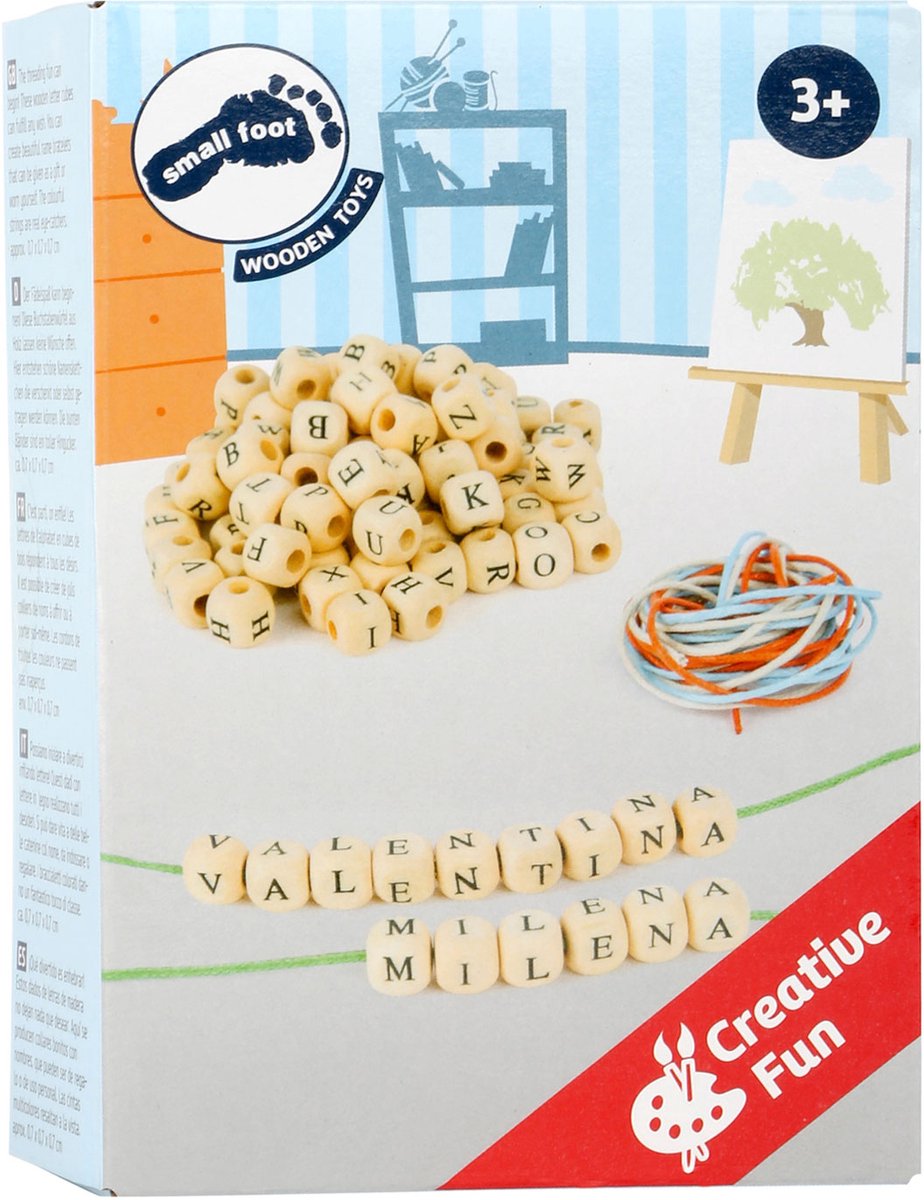 Small Foot Houten letterkralen armbandjes maken, 300 kralen