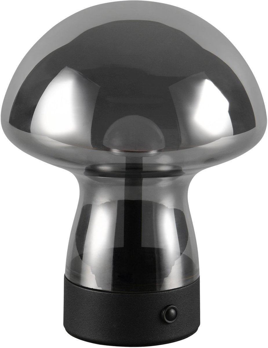 RL LIVE YOUR LIGHT Reality dooley - tafellamp - rookkleur - incl. 1x smd 1,5 w - 4-stappen touch - usb-aansluiting - oplaadbaar - snoerloos