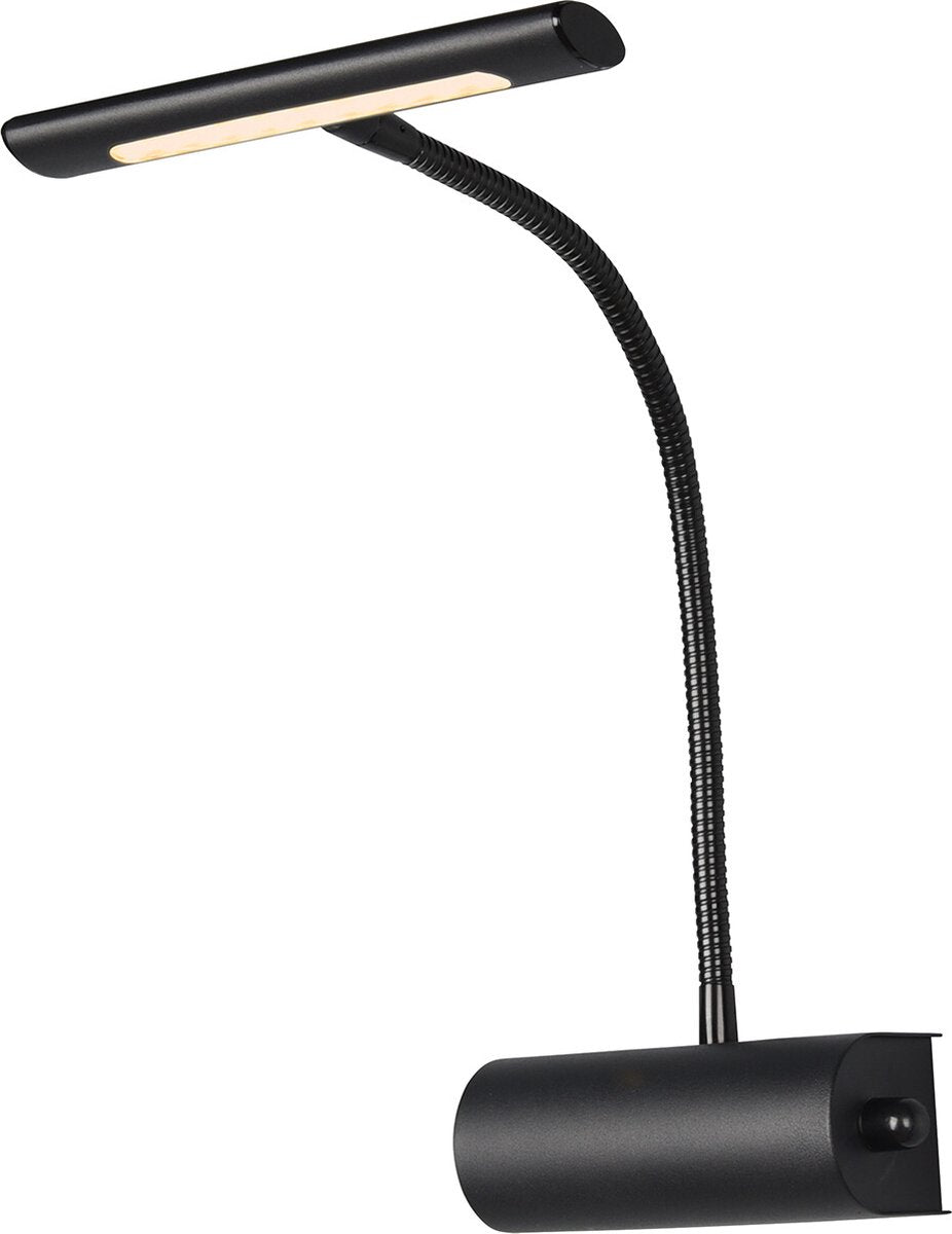 TRIO leuchten - led spiegelverlichting - schilderijverlichting - 4w - warm wit 3000k - dimbaar - ovaal - zwart - aluminium