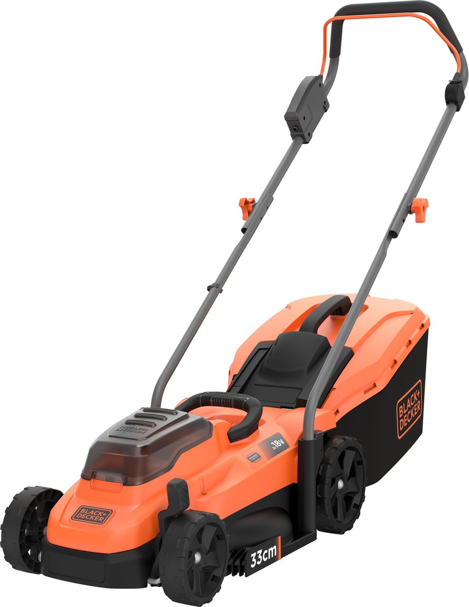 BLACK+DECKER 2x 18v 4.0ah 33cm grasmaaier, 35l opvangbak - bcmw33184l2-qw