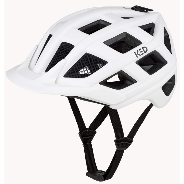Ked Fietshelm crom m (52-58cm) - mat wit
