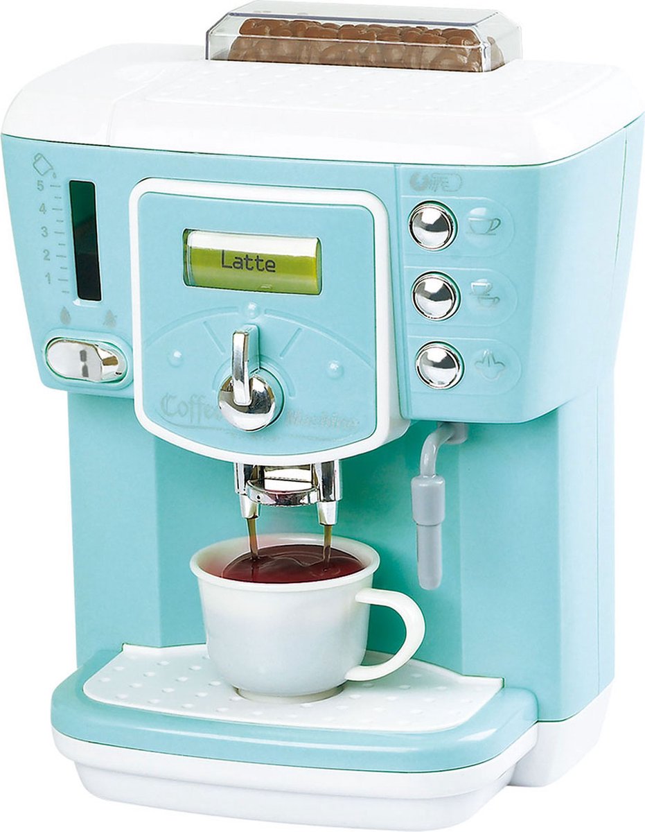 Playgo Play speelgoed koffiemachine blauw deluxe - koffiezetapparaat voor kinderen.