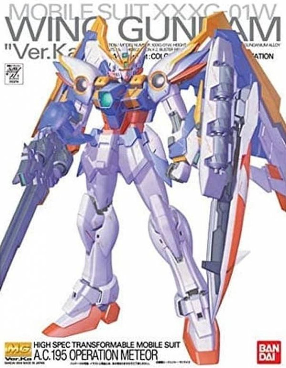 Bandai Namco Gundam mg 1 100 wing gundam ver.ka a.c.195 operation meteor mk 18cm