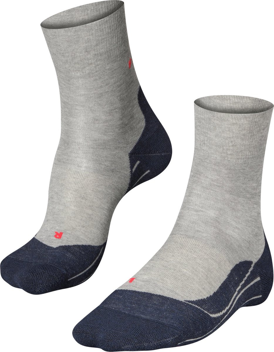 FALKE ru4 anti-blaar katoen functioneel materiaal hardloopsokken heren grijs - maat 44-45