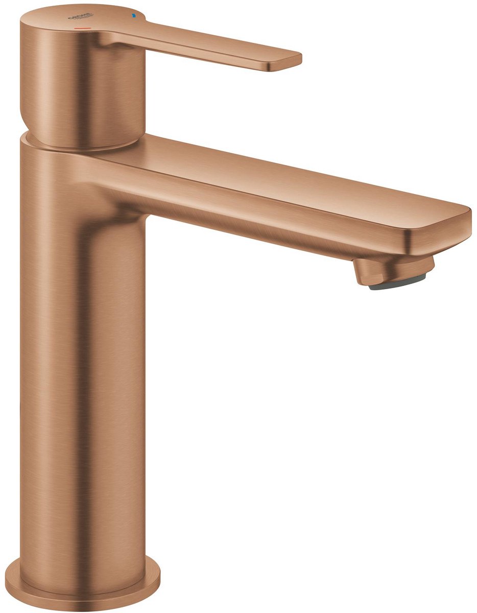 GROHE lineare new s-size wastafelmengkraan – push-open – ecojoy – fastfixation plus – geborsteld warm sunset