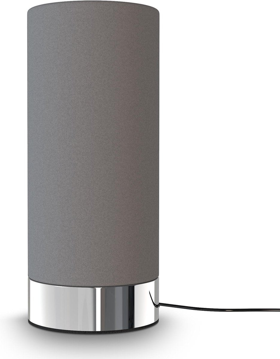 B.K.Licht - klassieke tafellamp - dimbaar - touch - grijze bedlamp - e14 fitting - h.:24.5cm