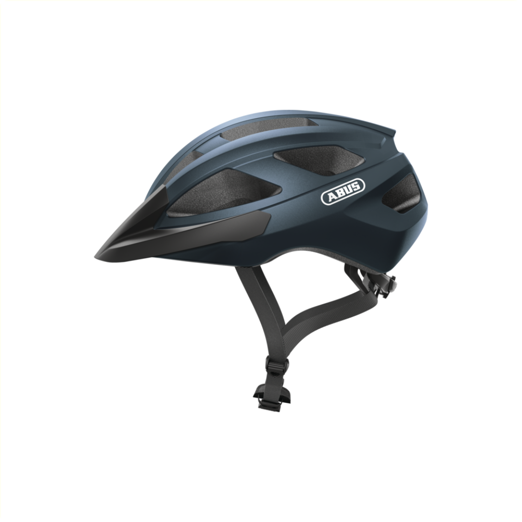 ABUS Fietshelm macator midnight blue m - 52-58 cm - blauw - geschikt voor gebruik op elektrische fietsen - stadsfietsen - 300 g