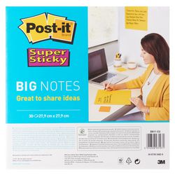 Super Notes Post-it Super Sticky 279x279mm geel