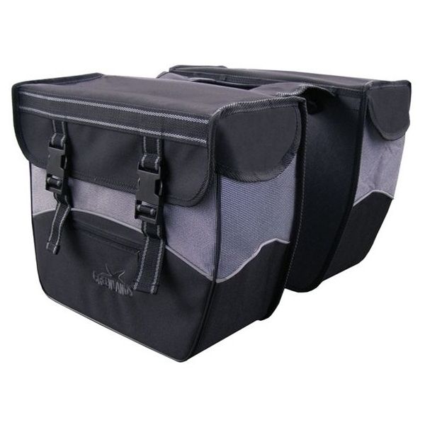 Greenlands Dubbele fietstas 34 liter 35 x 31 x 16 cm (2x) - zwart wit