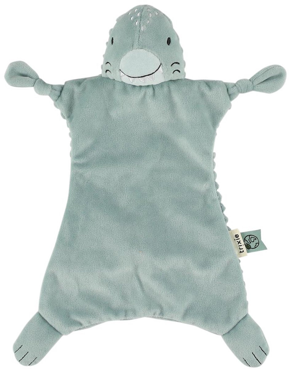 Trixie baby knuffeldoekje mr. shark – 0m+ – met fopspeenlus – gerecycleerde stof
