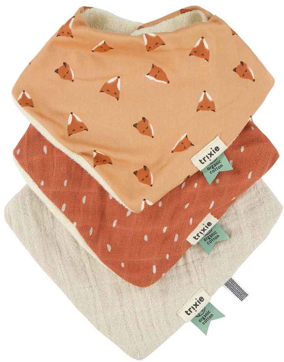 Trixie Bandana slab 3-pack mix - fierce fox