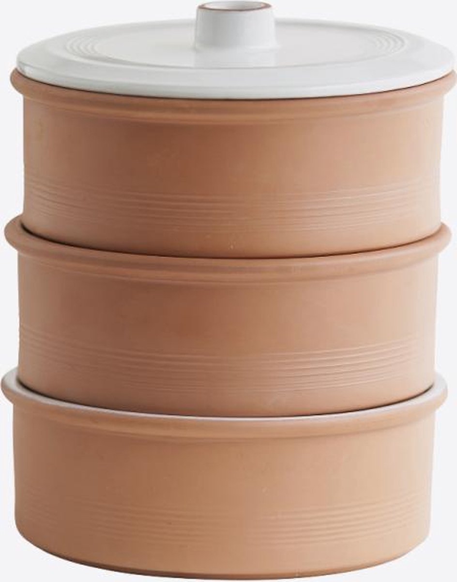 Point-Virgule - kiemtoren - terracotta - 3 schalen