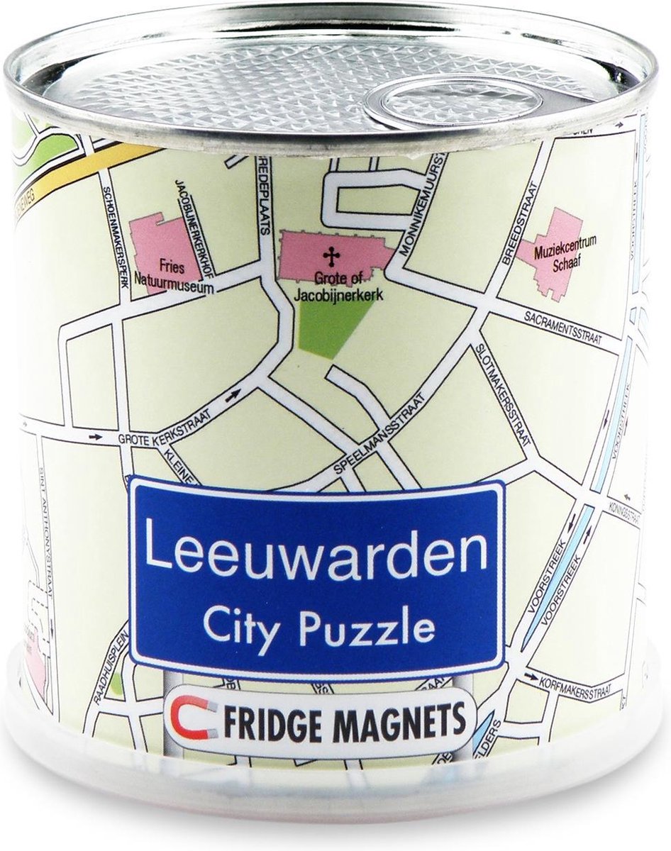 City Puzzle leeuwarden - puzzel - magnetisch - 100 puzzelstukjes
