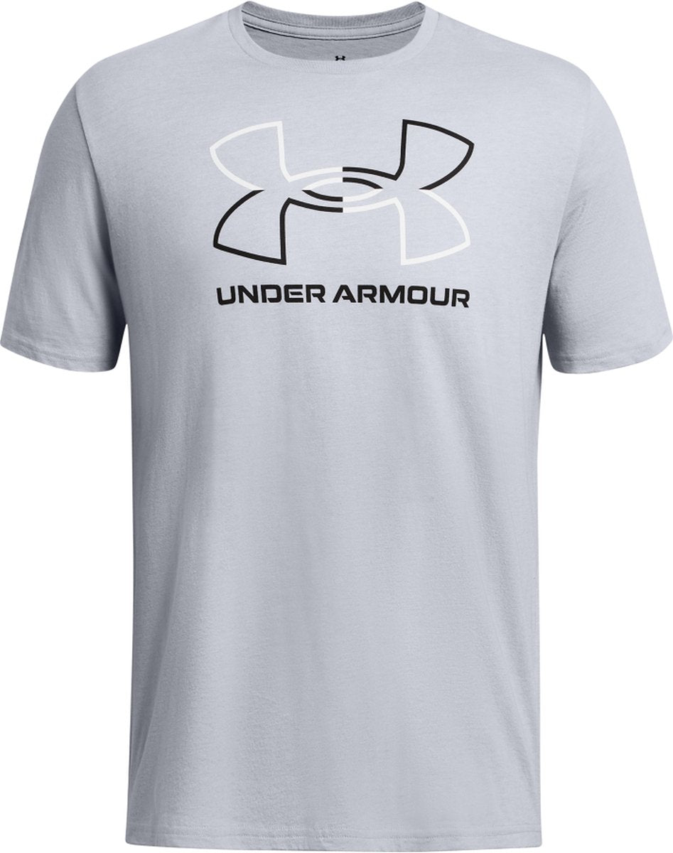 Under Armour ua gl foundation update ss-gry heren sportshirt - mod grijs medium heather - wit - zwart